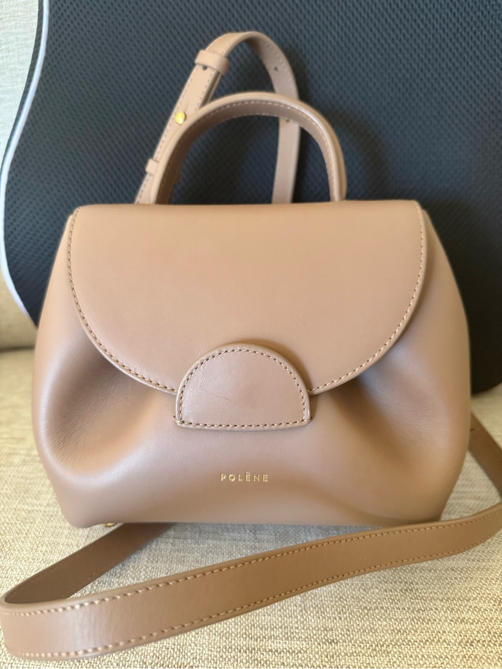 Polene Numero Un Nano Bag Leather Crossnody